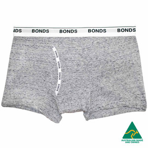 NIGHT N DAY BONDS branded Boy's Guy Front Trunk/Boxer 100% Cotton w/ absorbent, waterproof pad sewn-in | 14-16yrs (W72-76cm) | 400mL capacity pad | GREY, Each