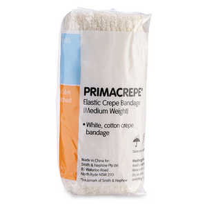 Primacrepe Medium Weight Crepe Bandage 10cm x 1.6m, Each (Sold as an each, can be purchased as Box/12)