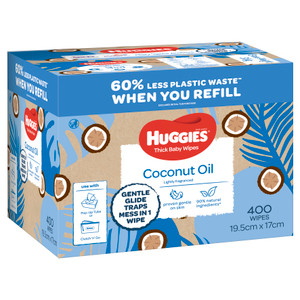 Huggies Coconut Wipes Mega Pack, Pack/400