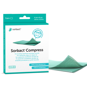 Cutimed Sorbact Compress / Swabs Sterile 4cm x 6cm, Each (Sold as each, can be purchased as Box/40)