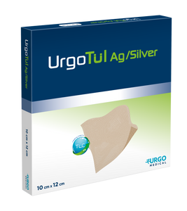 UrgoTul AG Non-Adherent Dressing Impregnated with Silver (Contact Layer) 10cm x 12cm, Each (Sold as an each, can be purchased as Box/16)\r\n