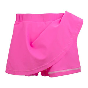 NIGHT N DAY Girl's Absorbent and Waterproof ('All-in-One') SwimSkort Containment Skirt+Short for Swimming | 2-3yrs (W53-54cm | 250mL capacity pad | PINK\r\n