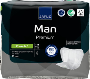 Abena Man Formula 1 Premium, Pack/15 (Sold as a pack can be purchased as Carton/12 Packs)