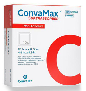 Convamax Super Absorbent Non-Adhesive Dressing 12.5cm x 12.5cm, Each (Sold as an each can be purchased as Box/10)