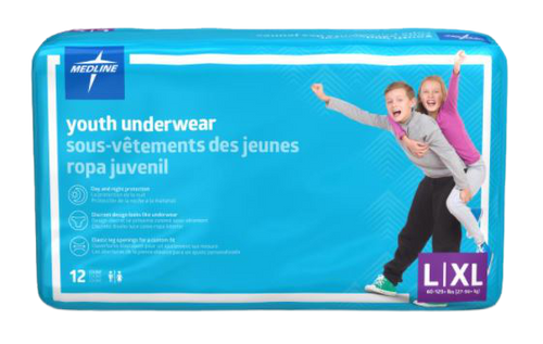 Drytime Youth Under Wear Large/X-Large 29-56Kg, Pack/12