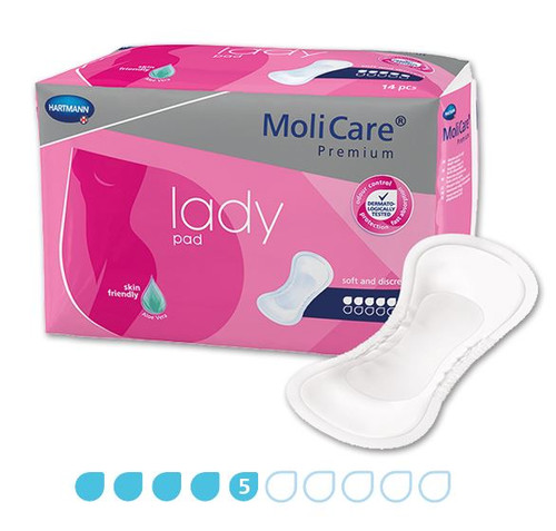 "Molicare Premium Lady Pad 5 Drop, Pack/14"