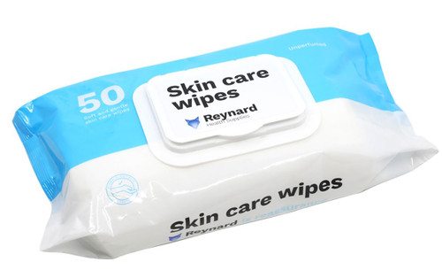 "Moist Skin Cleansing Wipe Unscented 33*20cm, Pack/50"