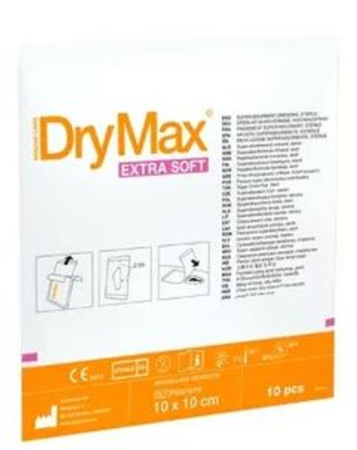 DryMax Extra Soft Super Absorbent Dressing,10x10cm Box/25
