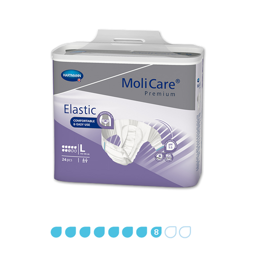 "MoliCare Premium Elastic Large 8 Drops, Pack/24"