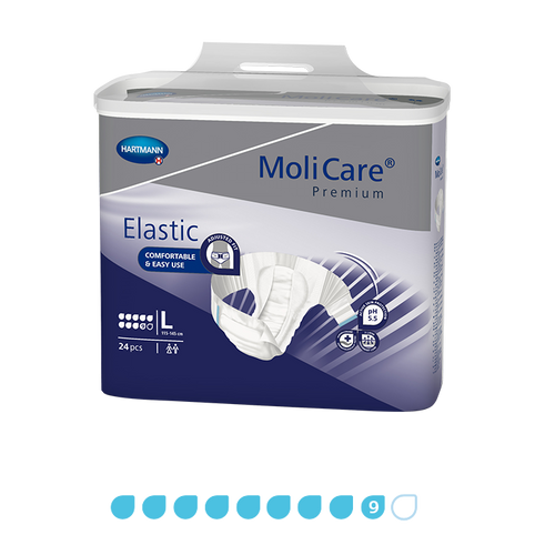 MoliCare Premium Elastic Large 9 Drops, Pack/24 (Old Code PH165533)