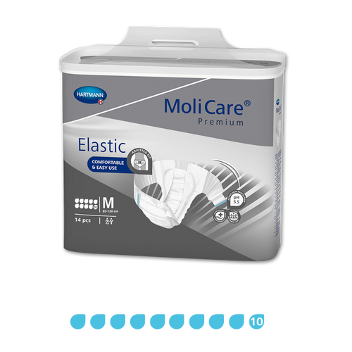"MoliCare Premium Elastic Medium 10 Drops, Pack/14"