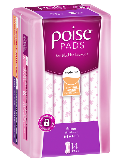 Poise Pads Super, Pack/14