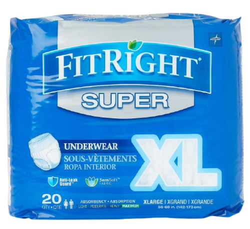 Fitright Super Pullup Pant X-Large, Pack/20\r\n(Sold as pack or can be bought as Carton of 4 packs)