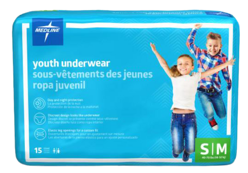 Drytime Youth Under Wear Small/Medium 17-28kg, Pack/15