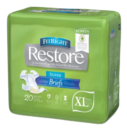 Fitright Restore Brief Wrap X-Large Beige, Pack/20\r\n(Sold as pack or can be bought as Carton of 4 packs)