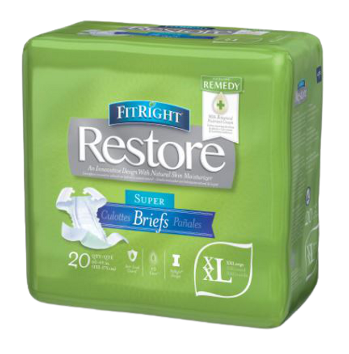 Fitright Restore Brief Wrap XXL Green, Pack/20\r\n(Sold as pack or can be bought as Carton of 4 packs)