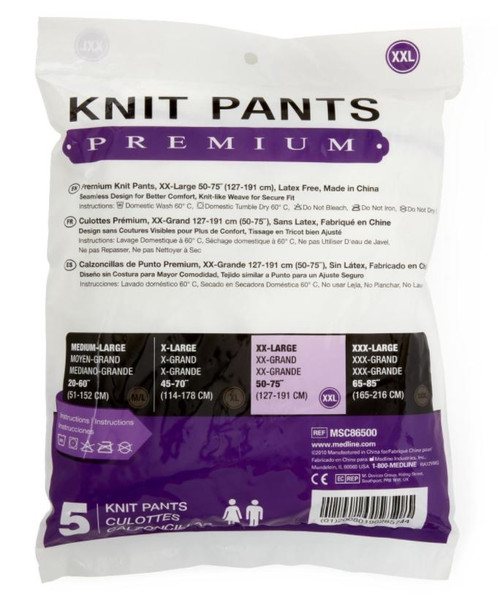 Premium Knit Pants XX-Large Purple, Pack/5\r\n(Sold as Each or can be bought as Carton of 20 Packs)
