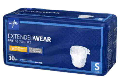 Extended Wear Brief Wrap Small, Pack/30 (Sold as pack or can be bought as Carton of 4 packs)