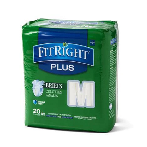 Fitright Plus Brief Wrap Medium, Pack/20 (Sold as a pack or can be purchased as a Carton of 4 packs)
