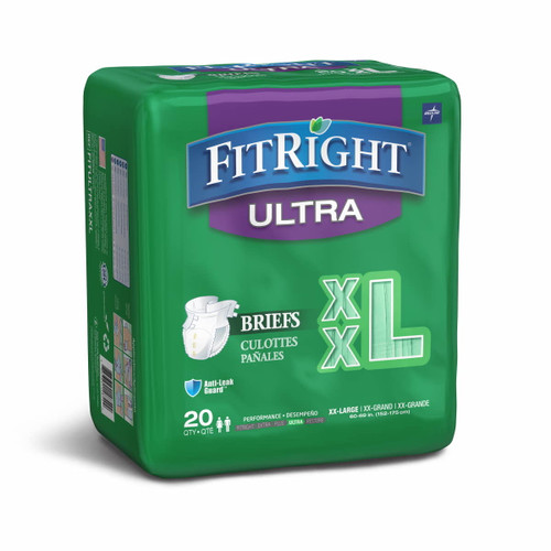 Fit right Ultra Brief Wrap XXL Green, Pack/20