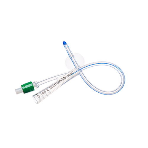 M Devices 2-Way Foley Catheter, Standard Tip, 14FR 23cm with 10mL Balloon (Female), Each (sold as each, can be bought Box/10)