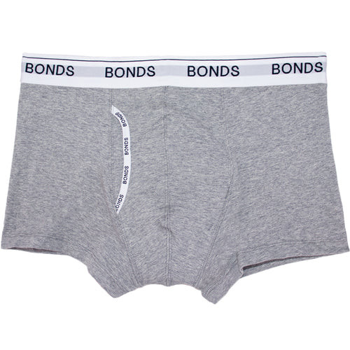 NIGHT N DAY BONDS branded Men's Guy Front Trunk/Boxer 100% Cotton w/ absorbent, waterproof pad sewn-in | Medium (W85-90cm) | 400mL capacity pad | GREY, Each