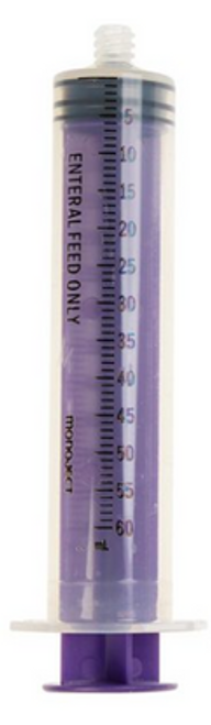 Monoject 60ml Enfit Syringe, Each (Sold as an each but can be purchased as a box of 30)