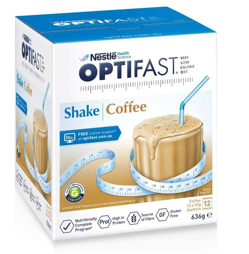 Optifast VLCD Shake Coffee 53g Sachets, Box/12 Sachets