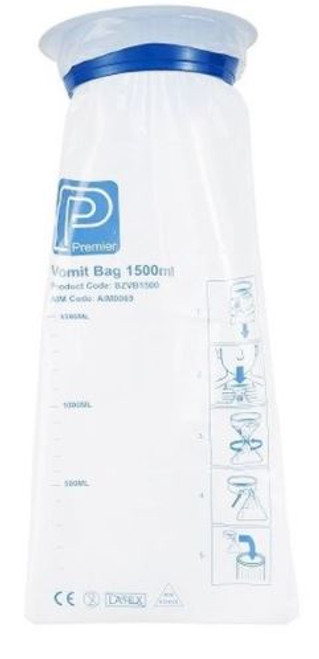 Emesis Vomit Bag Disposable 1500ml Box/50