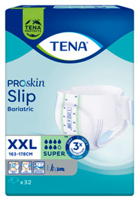 TENA Slip Bariatric Super XXL Pack/32  (Sold as pack, or can be purchased as carton of 2 packs)(Old Code TN61401)