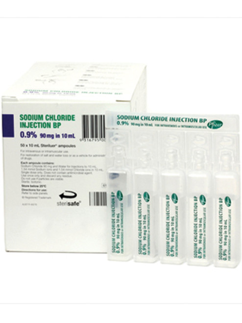 Sodium Chloride 0.9% For Injection 10ml Box/50