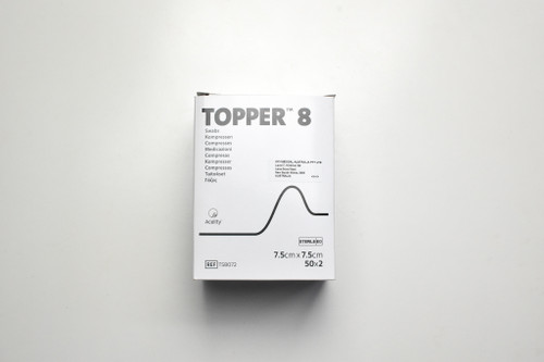 Topper 8 Non Woven Gauze Swab 7.5cm x7.5cm Sterile  pk/2 Box/50