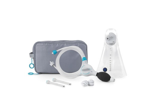 Peristeen Plus System Catheter Small (with Toiletry Bag), Set contains 1 control unit, 2 balloon catheters, 1 water bag (incl screw top and temperature indicator) 2 straps (1 pack), 1 tube, 1 toiletry bag, Each