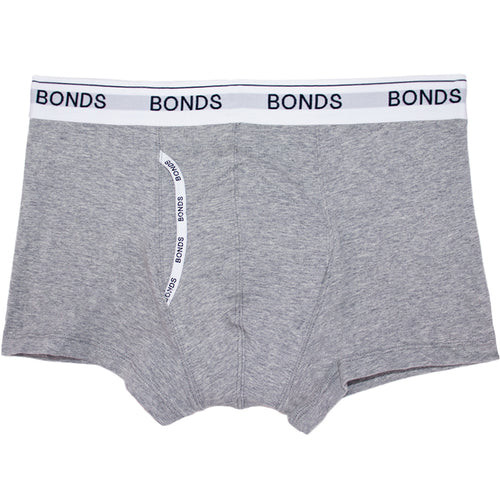 NIGHT N DAY BONDS branded Men's Guy Front Trunk/Boxer 100% Cotton q/ absorbent, waterproof pad sewn-in | X-Large (W105-110cm) | 400mL capacity pad | GREY