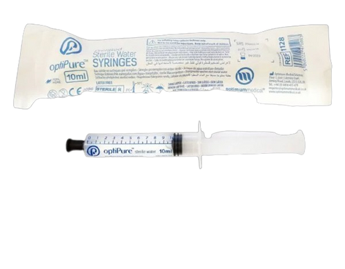 Optipure Pre Filled Sterile Water Syringe 10ml, Each