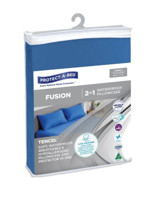 Fusion Pillow Case Cobalt Standard