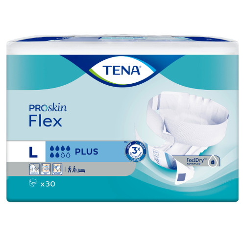 TENA Flex PROskin Plus Large, Pack/30  (Sold as pack, or can be purchased as carton of 3 packs) (Old Code TN723330)