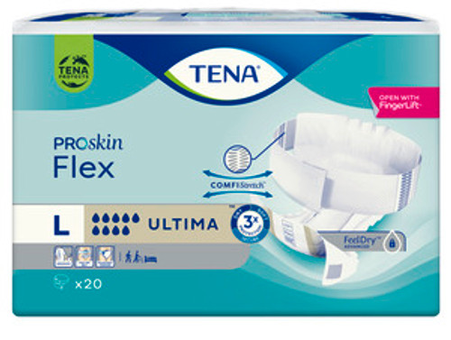 TENA Flex PROskin Ultima Large, Pack/20  (Sold as pack, or can be purchased as carton of 3 packs) (Old Code TN725320)