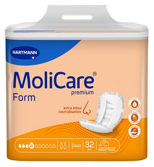 "MoliCare Premium Form 4 Drops, Pack/32 (Sold as a pack, can be purchase as a carton of 4 packs) (Old Code PH168019)"