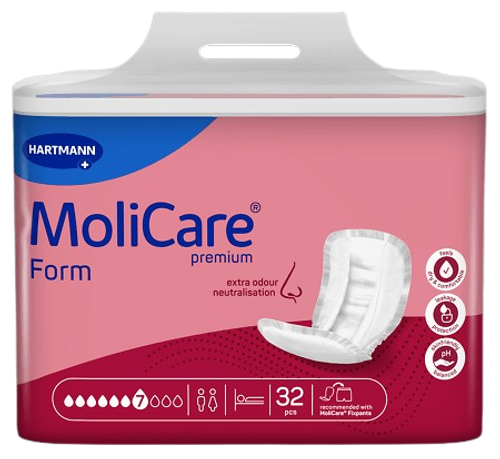 MoliCare Premium Form 7 Drops, Pack/32 (Sold as a pack, can be purchased as a carton of 4 packs) (Old Code PH168719)