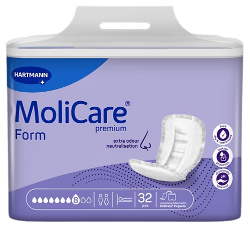 "MoliCare Premium Form 8 Drops, Pack/32 (Sold as a pack, can be purchased as a carton of 4 packs) (Old Code PH168919)"