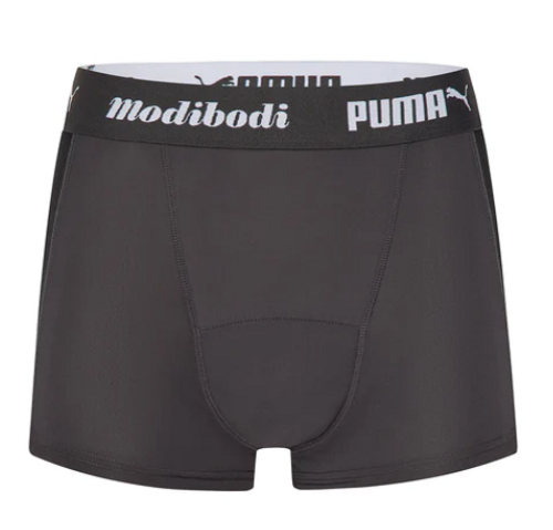 Puma X Modibodi Active Boy Short, Moderate- Heavy, Dark Slate Black, Size 18/2XL, EACH