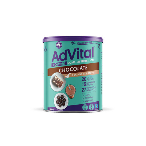 Flavour Creations AdVital Nutritionally Complete Chocolate Powder 500g, Each