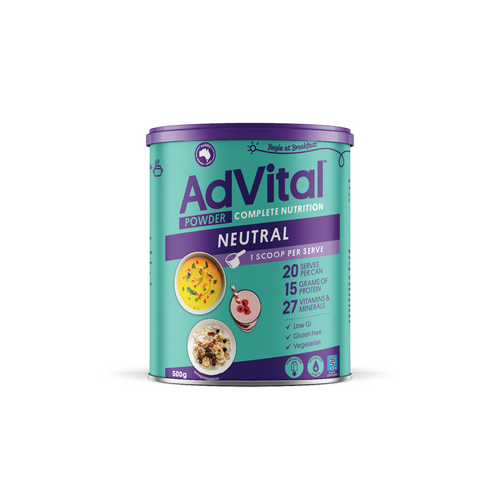 Flavour Creations AdVital Nutritionally Complete Neutral Powder, 500g, Each