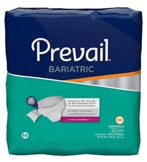 Prevail Bariatric Size Briefs Size A, Pack/12