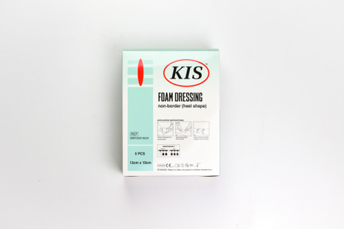 Kis Foam Dressing Heel Shape 13X10Cm Box/5