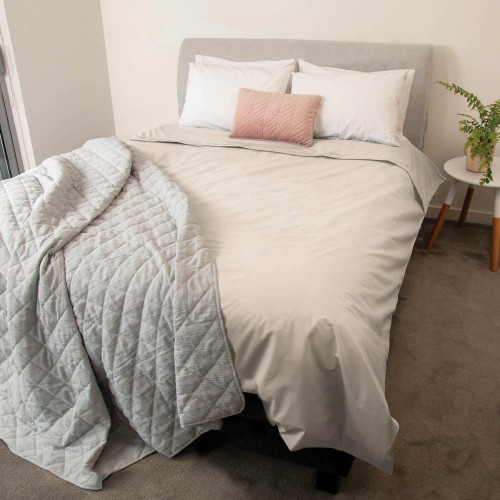 Conni Quilt Cover Double (180X210Cm) Ivory, Each
