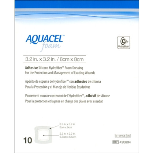 Aquacel Foam Adhesive 8x8cm, Each  (Sold as Each, can be bought in a Box/10)