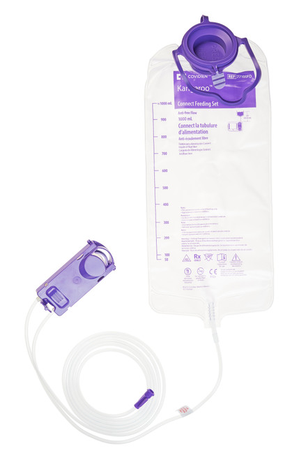 Kangaroo 1000ml Feed set with no inline medication port (non-Sterile) Each (Sold as an each can be bought as a carton/30)