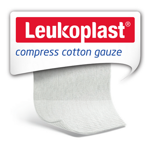 Leukoplast Compress Cotton Gauze 8 Ply White 10Cm X 10Cm, Box/100 (Old Code Escgs10Ns)